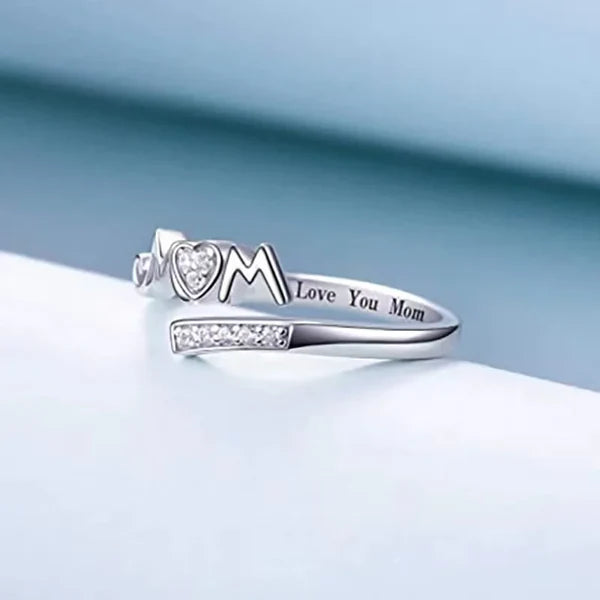 "Love You Mom" Heart Ring